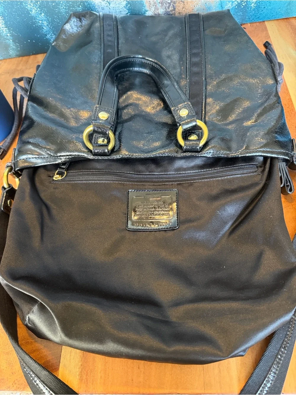 Coach Rare Archival Y2K Poppy Daisy Liquid Glass Patent‎ Shoulder Bag VGUC